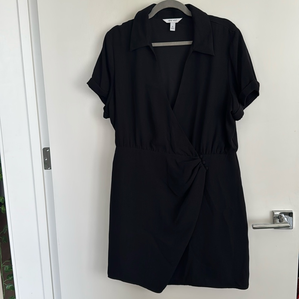 XL Nine West Black Business Casual Dress